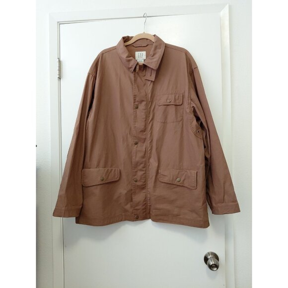 GAP Men's Waxed Canvas Chore Barn Coat Brown Large - Picture 1 of 10